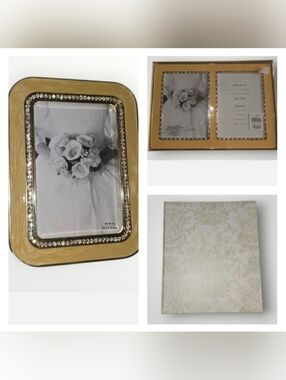 3 Piece Wedding Bundle Double Opening Photo Frame with Memory Book And Album